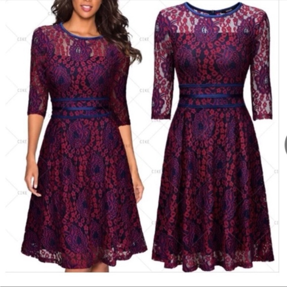 Miusol Floral Lace Sleeve Dress size XL